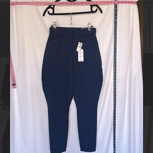 NWT Express trouser skinny pants high rise curvy navy blue